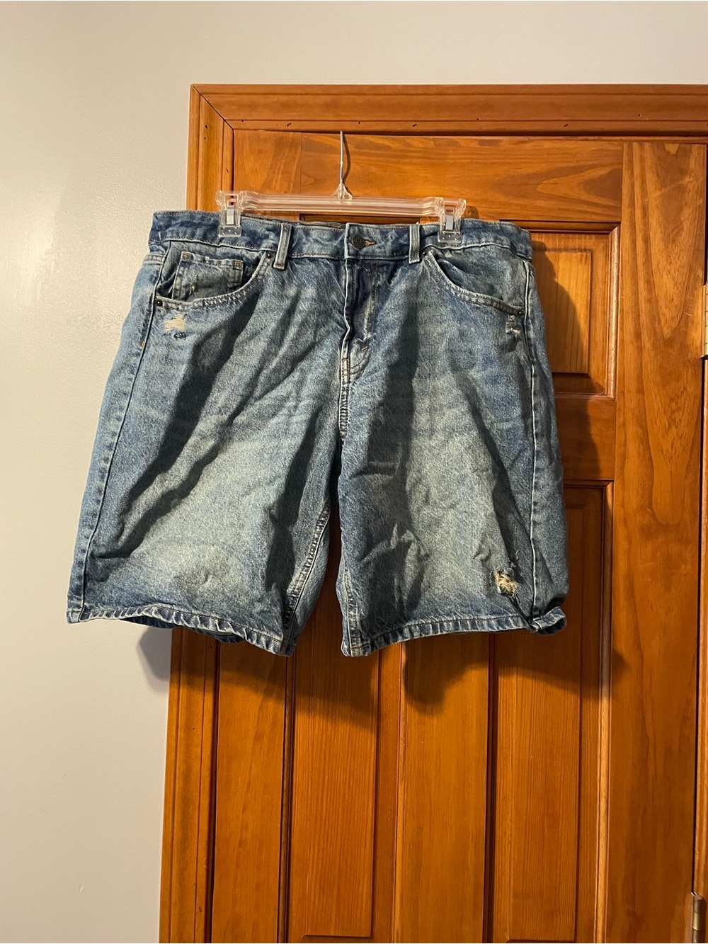 wild fable Light Blue Distressed Denim Shorts